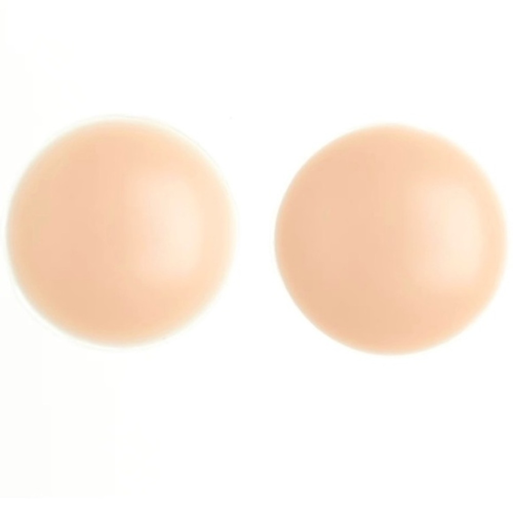 (PACK OF 10) Seamless Nude Silicone Reusable Nipple Covers (Beige)